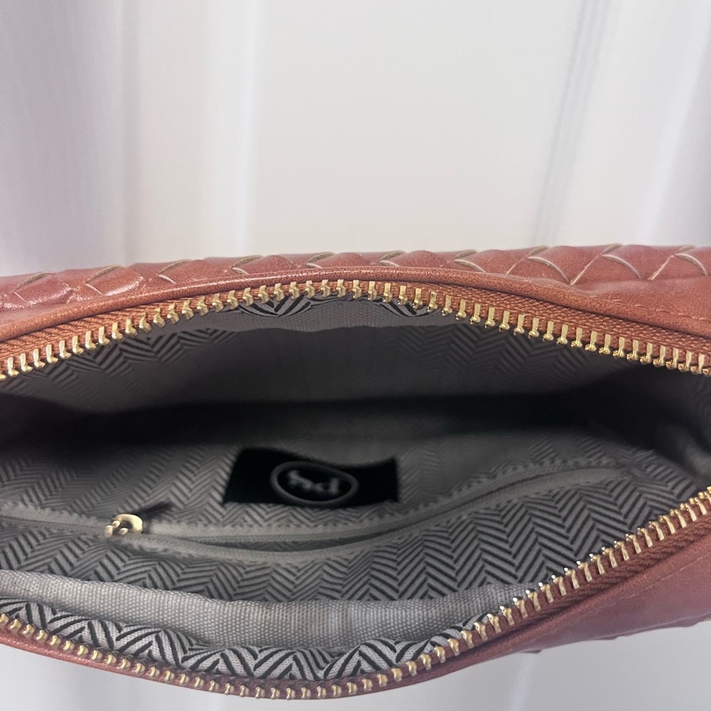 The Woven Willow Camera Crossbody Bag in Brown - Picture 10 of 11